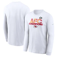 Men's Nike  White Kansas City Chiefs 2024 AFC Champions Long Sleeve T-Shirt