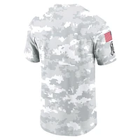 T-shirt Nike Kansas City Chiefs 2024 Salute To Service pour homme, blanc, grande taille, performance