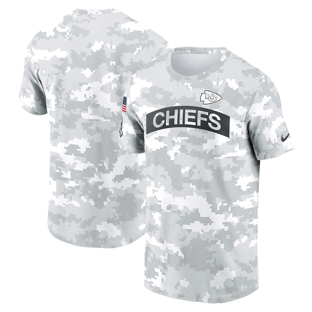 T-shirt Nike Kansas City Chiefs 2024 Salute To Service pour homme, blanc, grande taille, performance