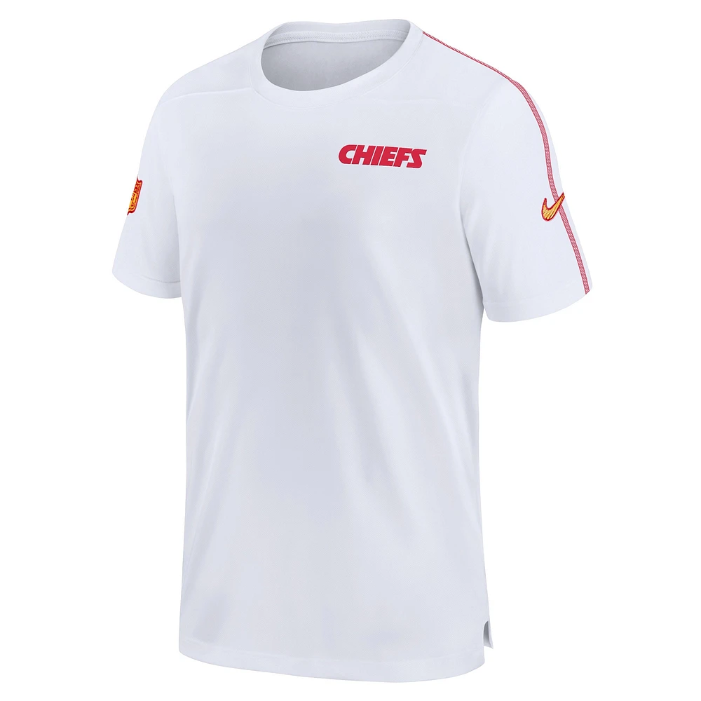 Men's Nike White Kansas City Chiefs 2024 Sideline Coach UV Performance T-Shirt