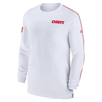 Men's Nike White Kansas City Chiefs Sideline Coach UV Performance Long Sleeve T-Shirt