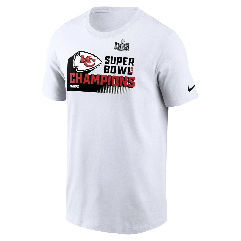 Men's Nike White Kansas City Chiefs Super Bowl LVIII Champions Iconic T-Shirt