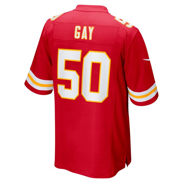 Maillot de match Nike Willie Gay pour hommes, rouge, des Chiefs Kansas City