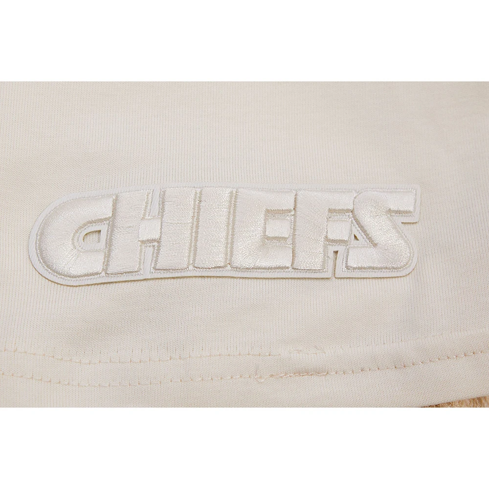 Patrick Mahomes Oatmeal Kansas City Chiefs Player Name & Number Neutre Sweat à capuche manches courtes pour homme