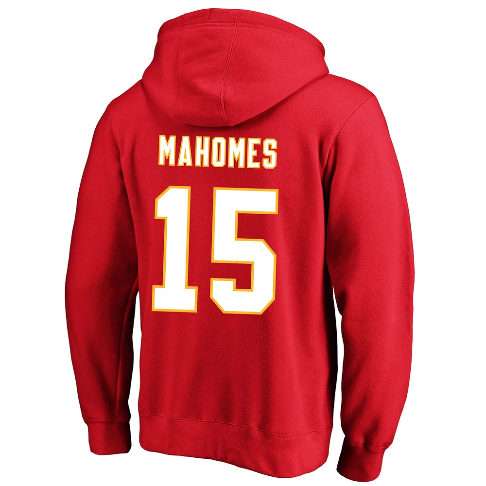 Men's Patrick Mahomes Red Kansas City Chiefs Big & Tall Fleece Name Number Pullover Hoodie