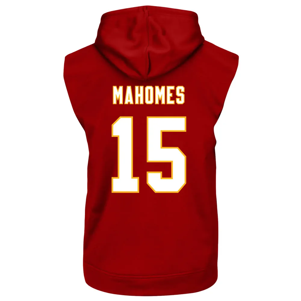 Men's Red Kansas City Chiefs Big & Tall Muscle Sleeveless Pullover Hoodie