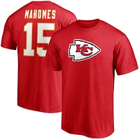 Men's Patrick Mahomes Red Kansas City Chiefs Player Icon Name & Number T-Shirt