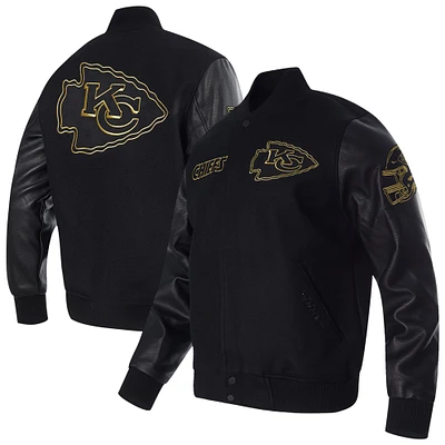 Veste Varsity entièrement zippée Pro Standard noire pour homme des Kansas City Chiefs