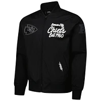 Men's Pro Standard Black Kansas City Chiefs Paint The Twill Full-Zip Jacket