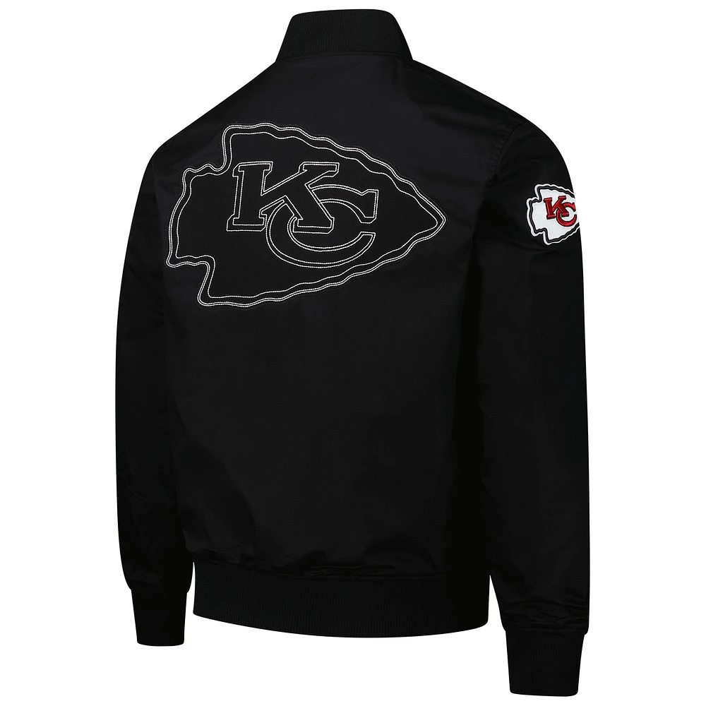 Men's Pro Standard Black Kansas City Chiefs Paint The Twill Full-Zip Jacket