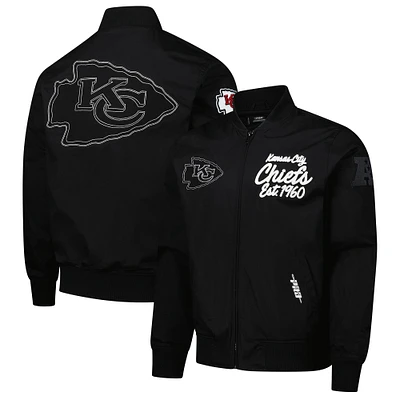 Men's Pro Standard Black Kansas City Chiefs Paint The Twill Full-Zip Jacket