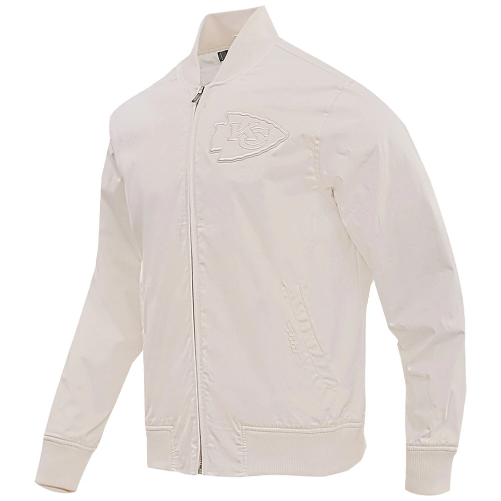 Veste neutre à fermeture éclair intégrale Pro Standard pour hommes, crème, Kansas City Chiefs