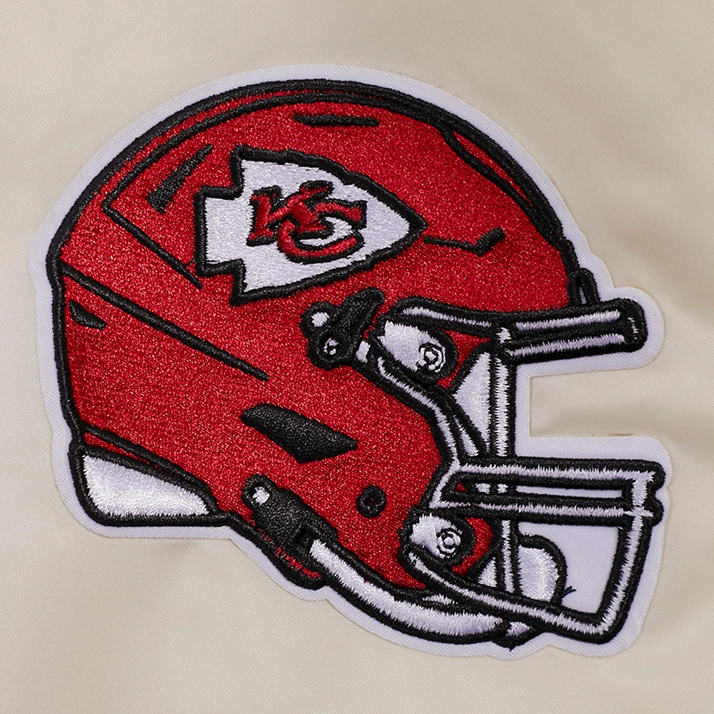 Men's Pro Standard Cream Kansas City Chiefs Sublimated Satin Full-Snap Jacket