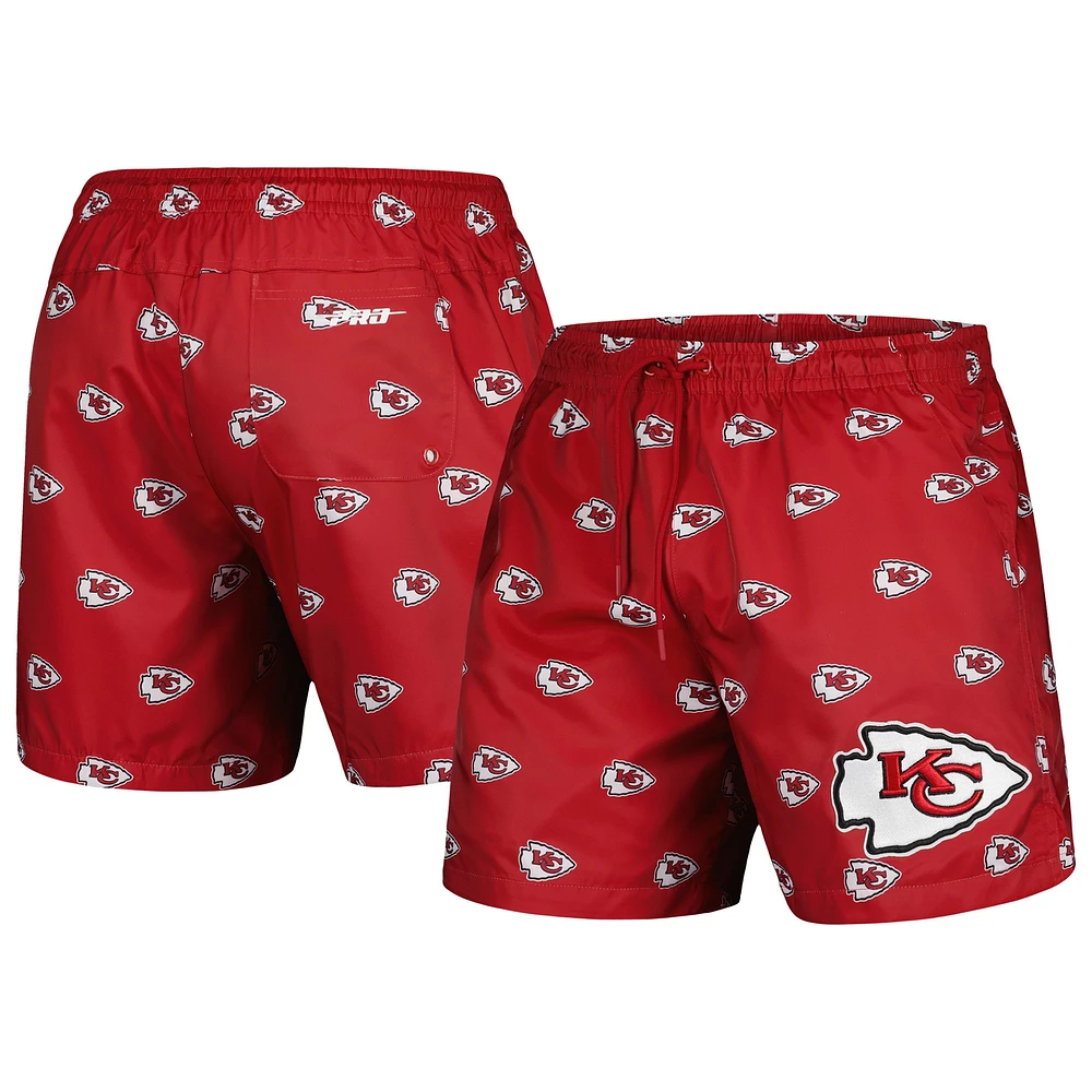 Short rouge avec mini logo imprimé sur l'ensemble des Chiefs de Kansas City Pro Standard pour hommes