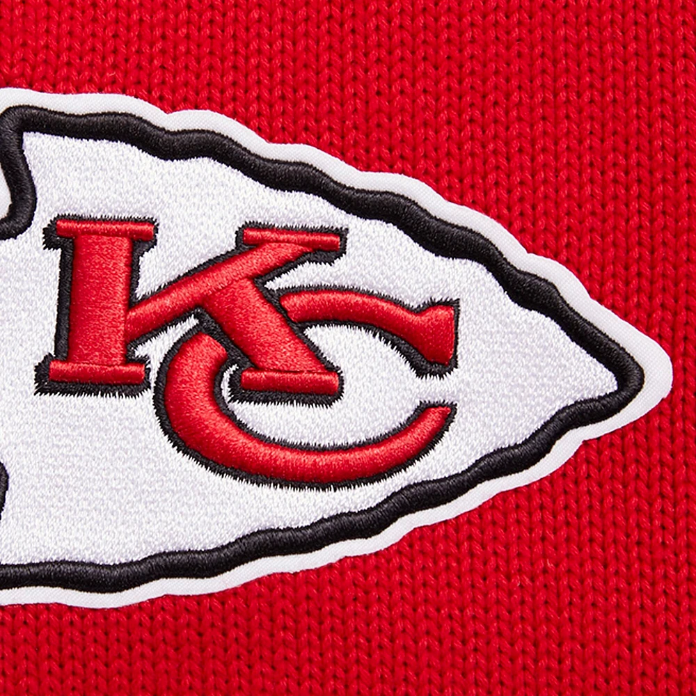 Pull à col rond et bonnet en tricot revers Pro Standard pour hommes, rouge, Kansas City Chiefs, coffret cadeau