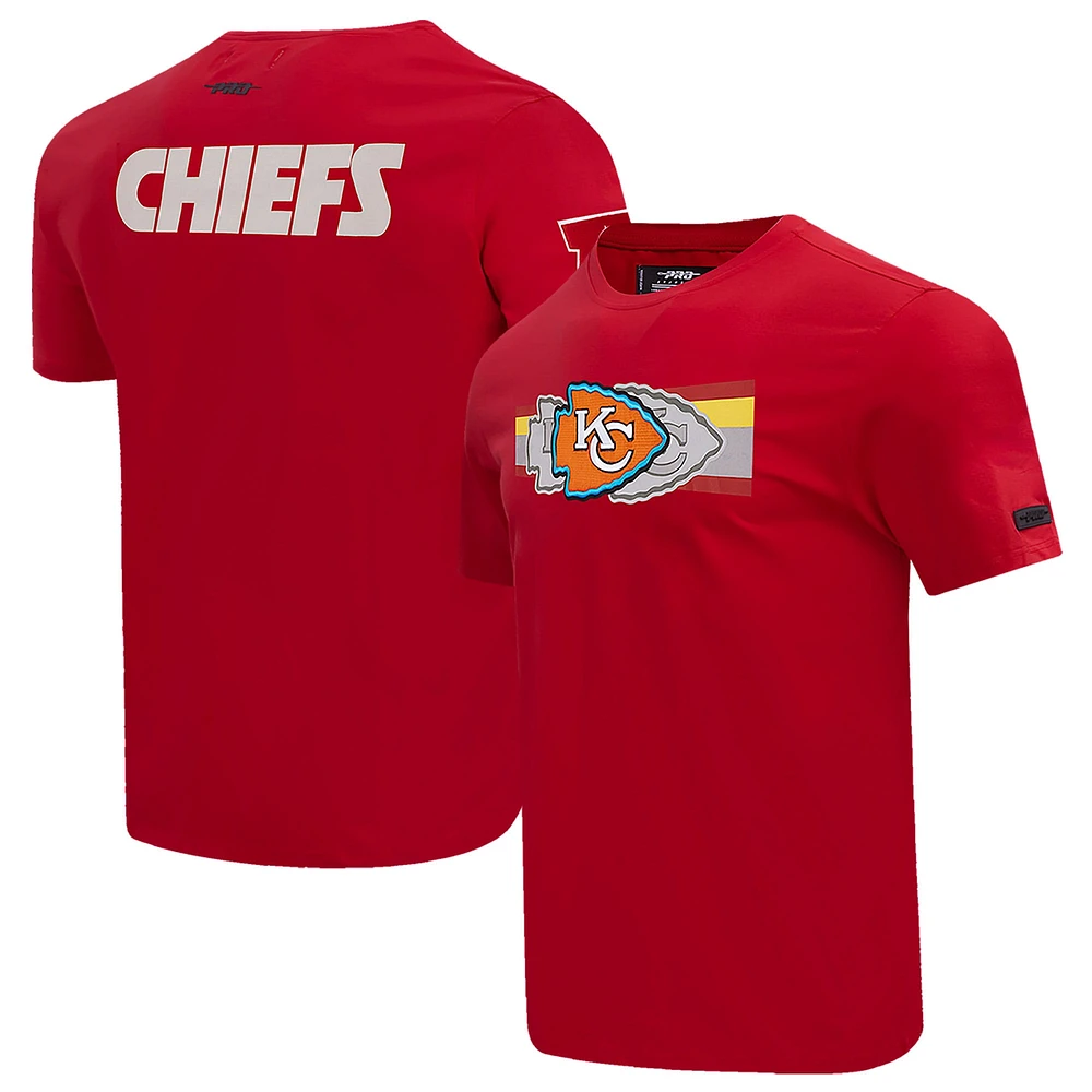 Men's Pro Standard Red Kansas City Chiefs Retro Striper T-Shirt