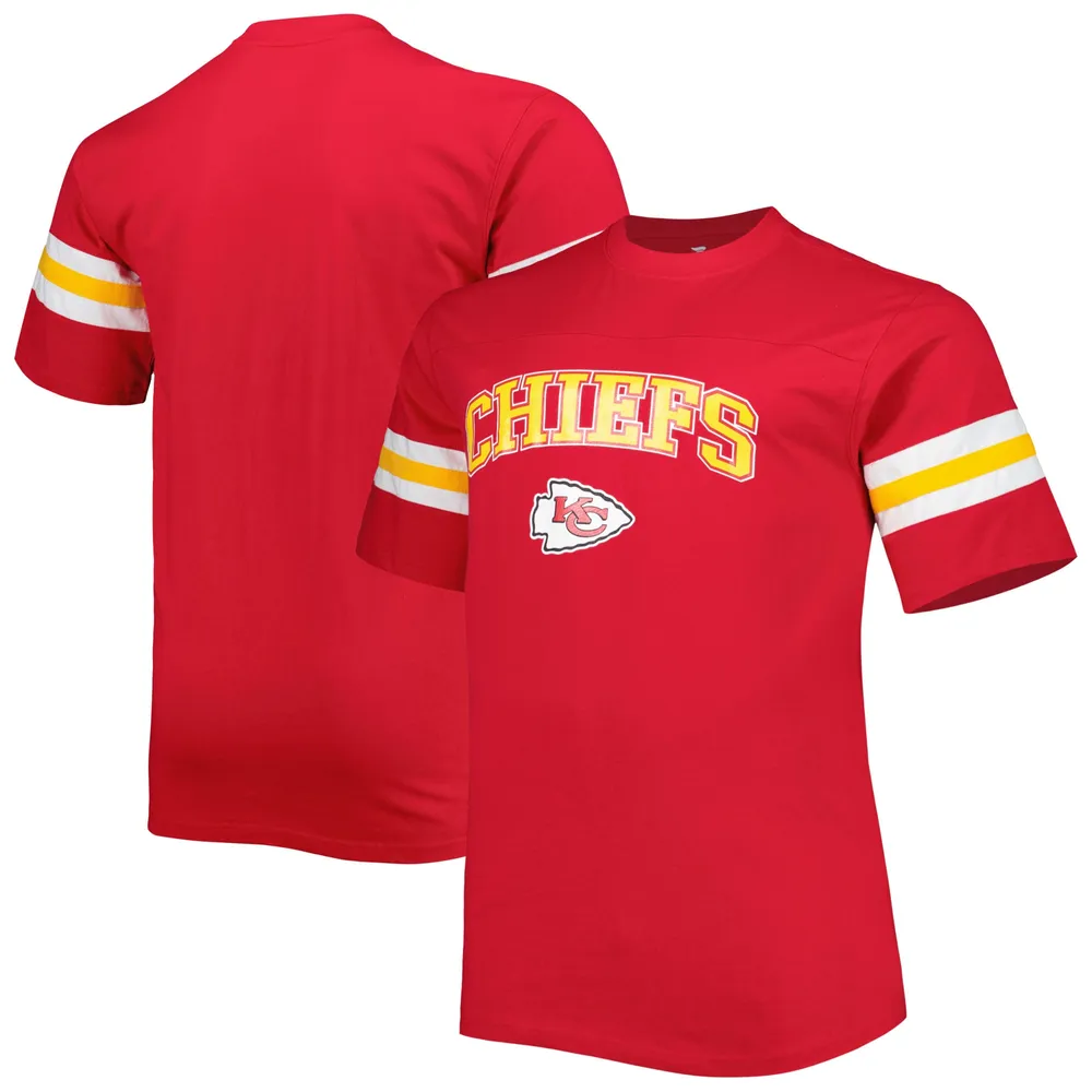 Lids Kansas City Chiefs Big & Tall Arm Stripe T-Shirt - Red