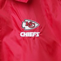 Men's Red Kansas City Chiefs Coaches Classic Raglan Full-Snap Windbreaker Jacket