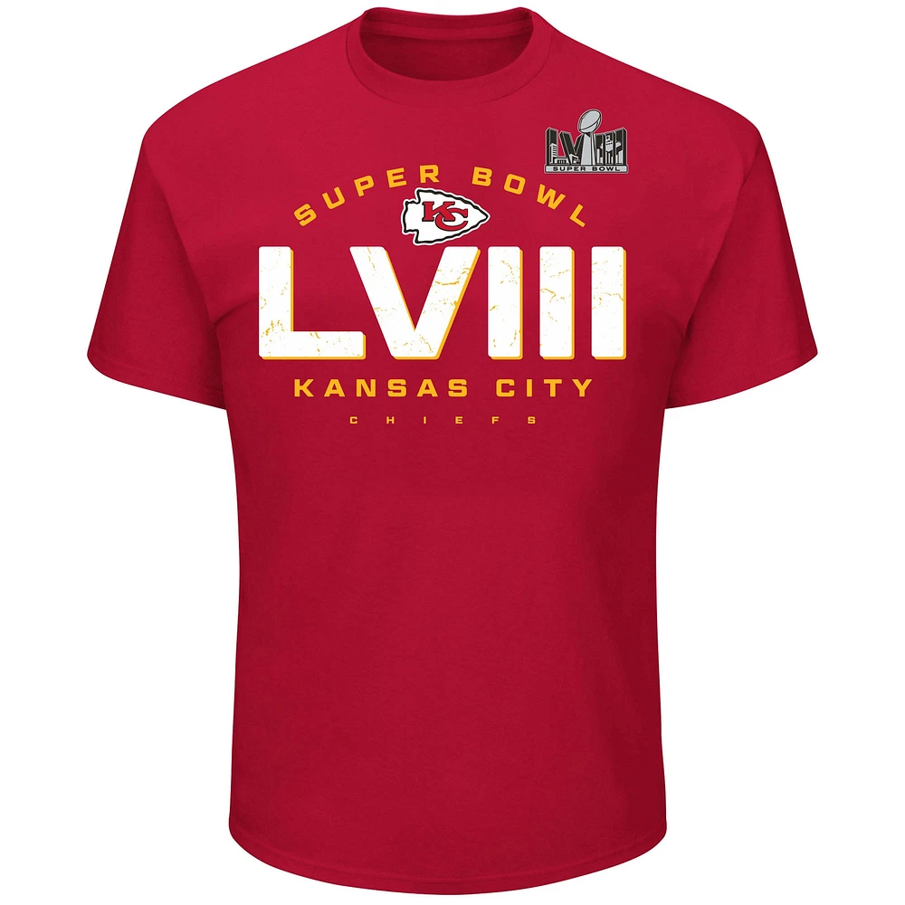 Men's Red Kansas City Chiefs Super Bowl LVIII Big & Tall Made It T-Shirt