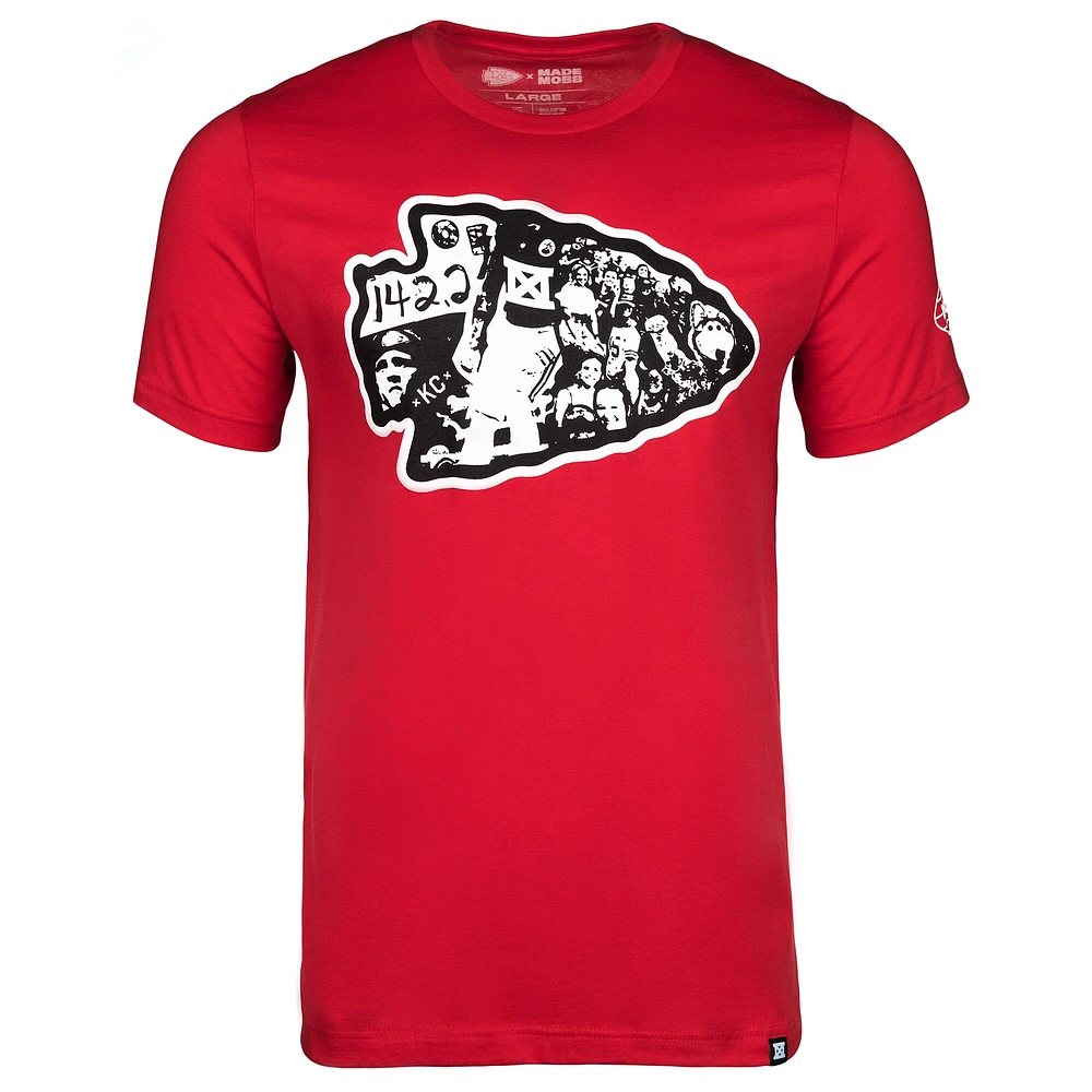 T-shirt rouge Kansas City Chiefs x MADE MOBB pour homme