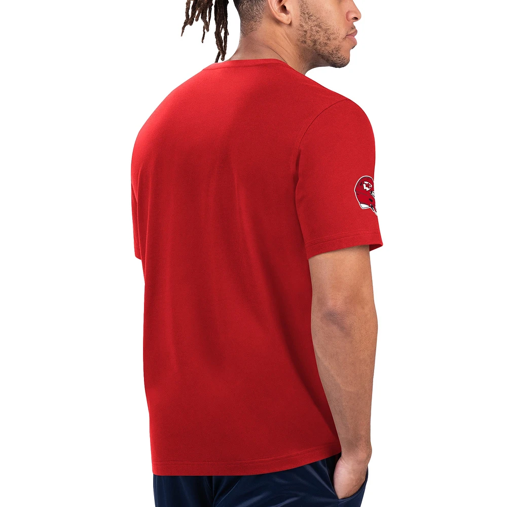 T-shirt graphique Starter rouge/or pour hommes des Chiefs de Kansas City Finish Line Extreme