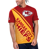 Men's Starter Red/Gold Kansas City Chiefs Finish Line T-Shirt