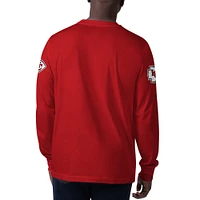 Men's Starter Red Kansas City Chiefs Clutch Hit Long Sleeve T-Shirt