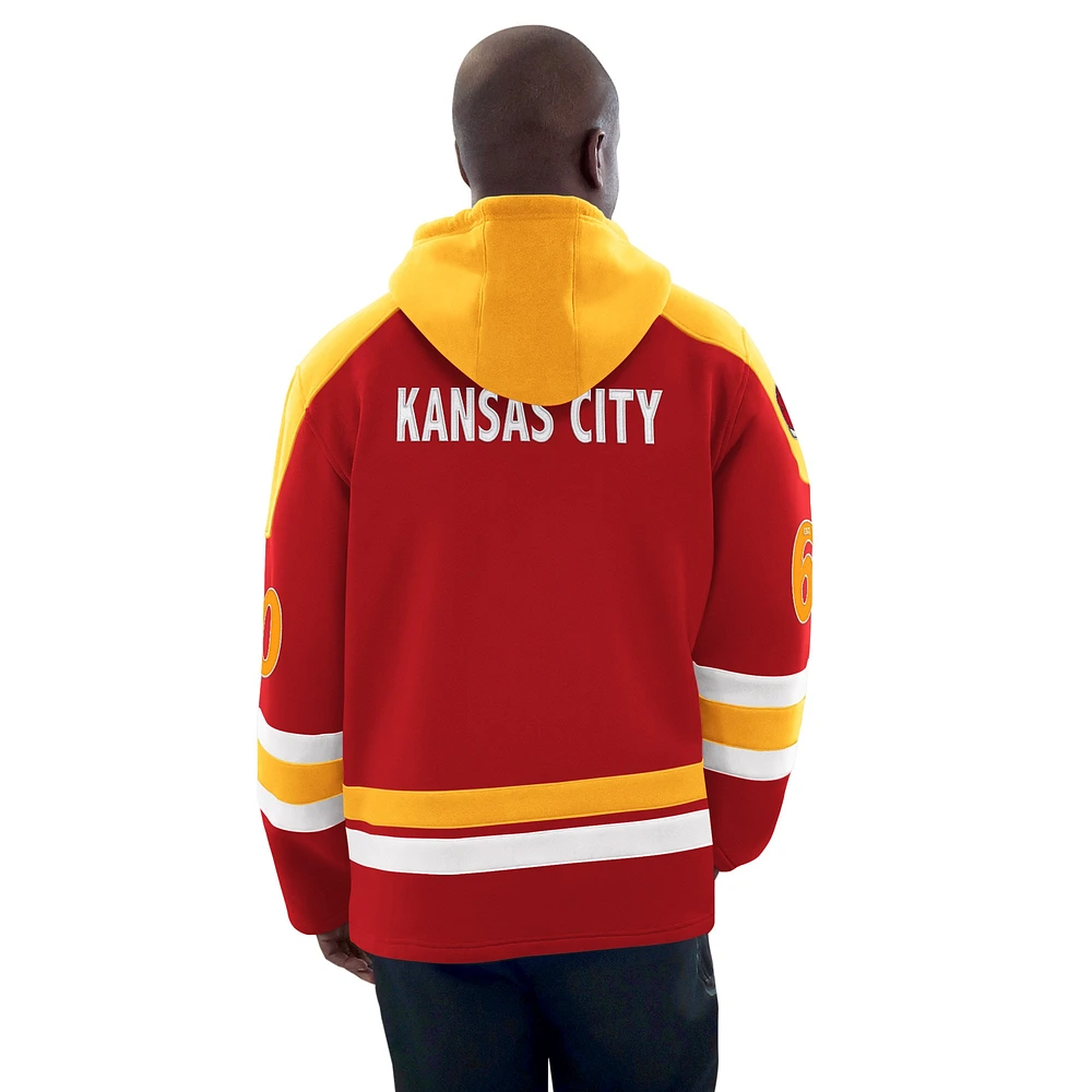 Men's Starter  Red Kansas City Chiefs Fashion Jersey Hoodie