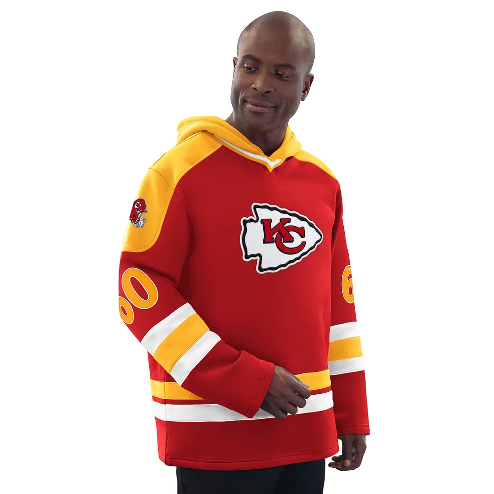 Men's Starter  Red Kansas City Chiefs Fashion Jersey Hoodie