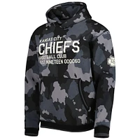 Men's The Wild Collective Black Kansas City Chiefs Camo Pullover Hoodie