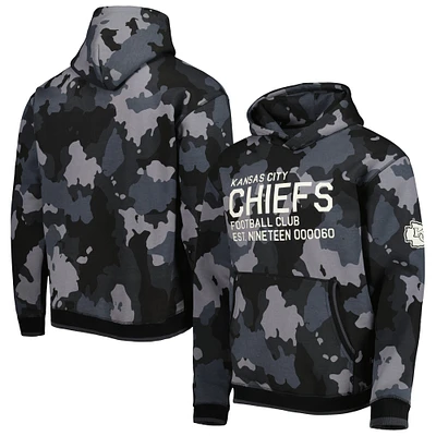 Men's The Wild Collective Black Kansas City Chiefs Camo Pullover Hoodie