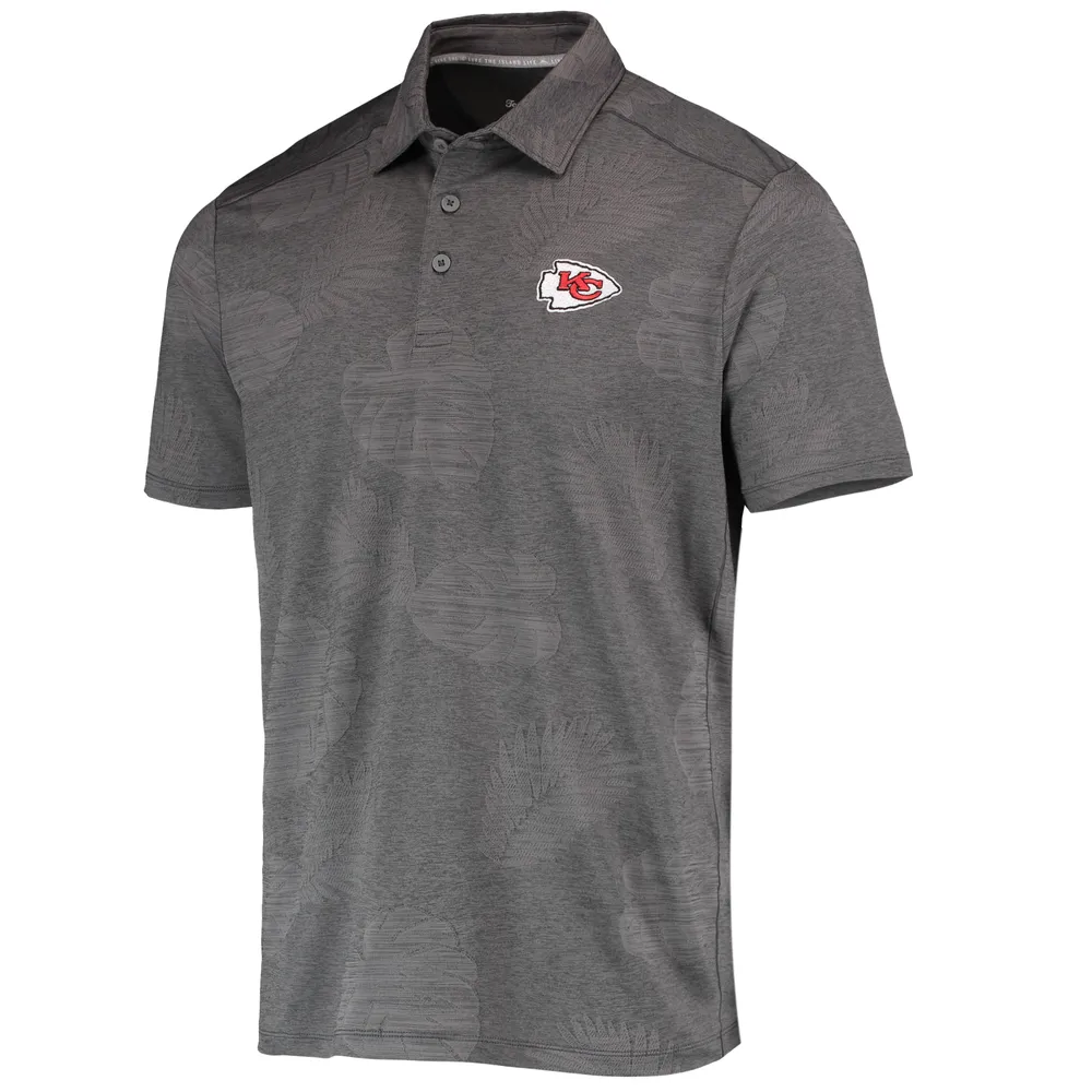 Tommy Bahama Men's Tommy Bahama Gray Kansas City Chiefs Palm Coast Delray  Frond Allover IslandZone Polo