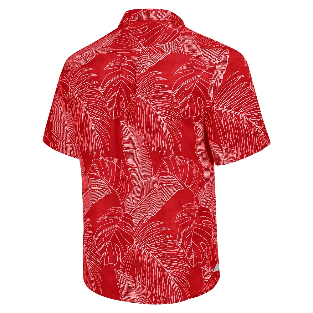 Chemise boutonnée Tommy Bahama rouge Kansas City Chiefs Sport Vine Line pour hommes