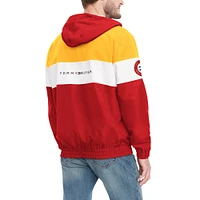 Veste à capuche demi-zip Tommy Hilfiger pour hommes, rouge/or, Kansas City Chiefs Enzo