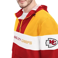 Veste à capuche demi-zip Tommy Hilfiger pour hommes, rouge/or, Kansas City Chiefs Enzo