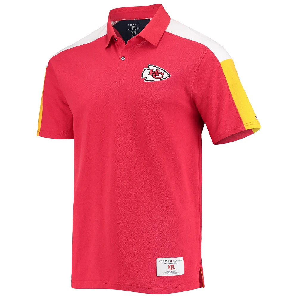 Polo Logan des Chiefs de Kansas City Tommy Hilfiger rouge/doré pour homme