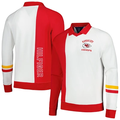 Sweat-shirt Tommy Hilfiger rouge/blanc Kansas City Chiefs Spencer Colorblock Polo pour hommes