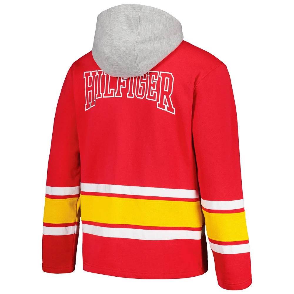 Sweat à capuche tendance Tommy Hilfiger rouge Kansas City Chiefs Ivan pour hommes