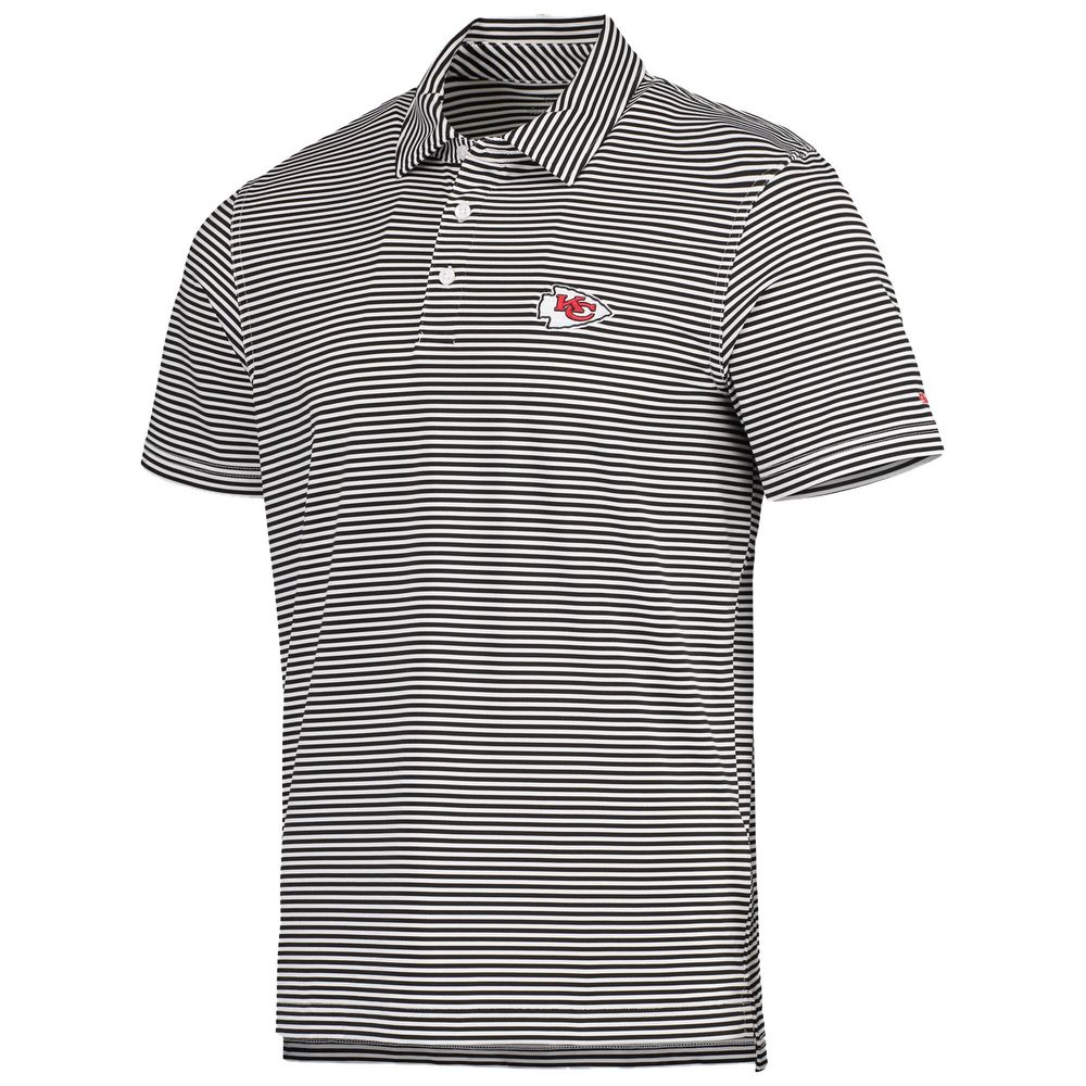 Vineyard Vines Men's Vineyard Vines Black/White Kansas City Chiefs Winstead  Stripe Polo