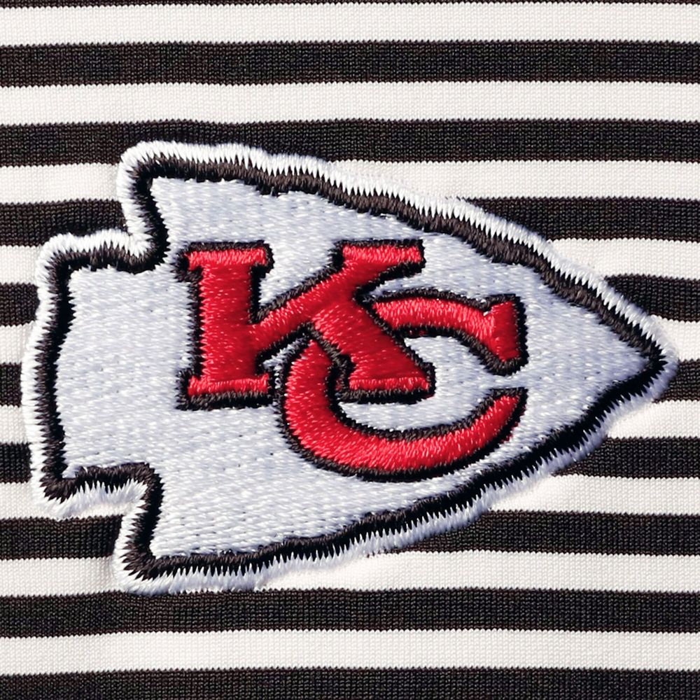 Vineyard Vines Men's Vineyard Vines Black/White Kansas City Chiefs Winstead  Stripe Polo