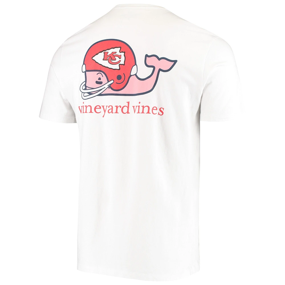 Men's Vineyard Vines White Kansas City Chiefs Big & Tall Helmet T-Shirt