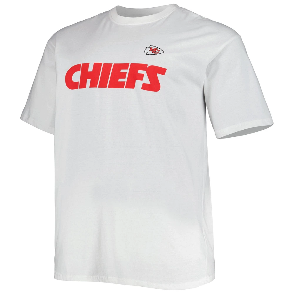 T-shirt blanc pour homme de la collection Hometown Hot Shot des Chiefs Kansas City, taille grande et