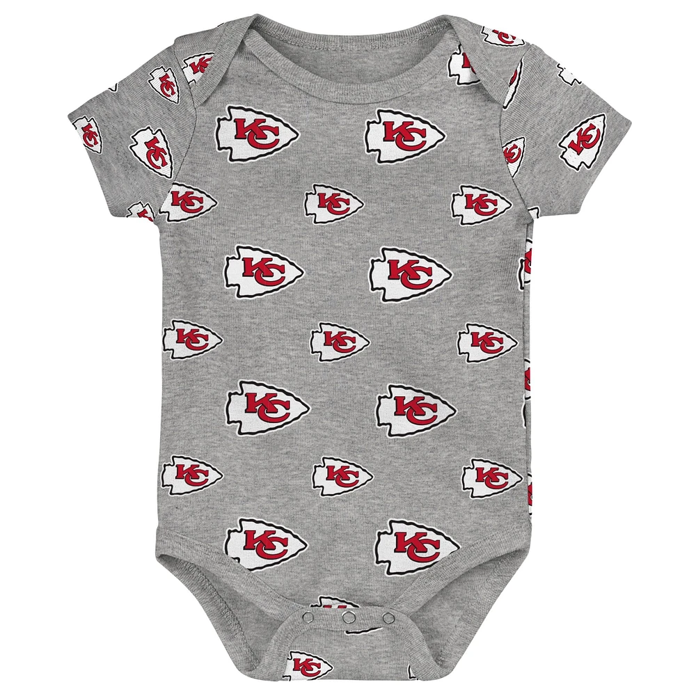 Newborn & Infant Kansas City Chiefs Team Starter 3-Pack Bodysuit Set