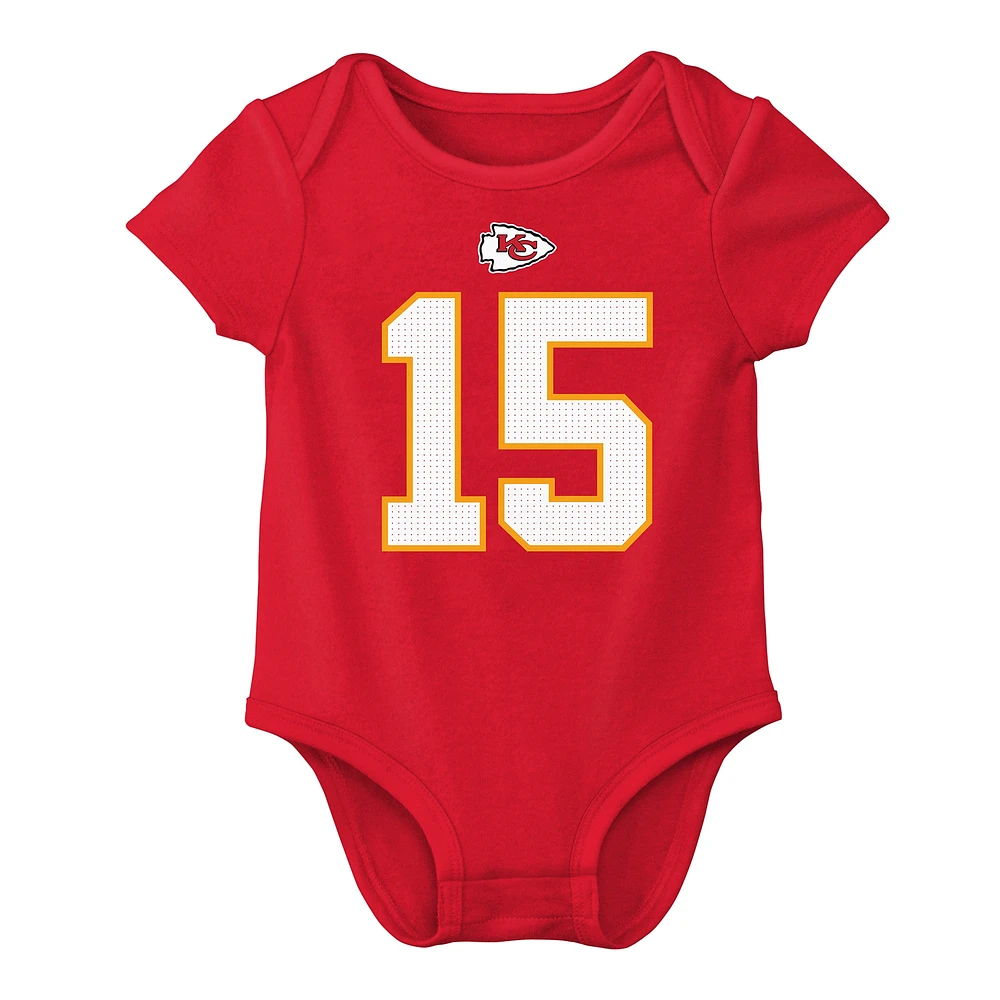 Body Nike pour nouveau-né et bébé avec nom numéro de joueur Patrick Mahomes Red Kansas City Chiefs