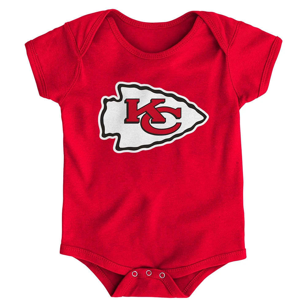 Newborn & Infant Red Kansas City Chiefs Team Logo Bodysuit