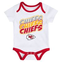 Newborn & Infant White/Red Kansas City Chiefs Monterey Tie-Dye - 2-Pack Bodysuit Set