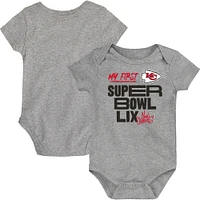 Newborn Heather Gray Kansas City Chiefs Super Bowl LIX My First Bodysuit