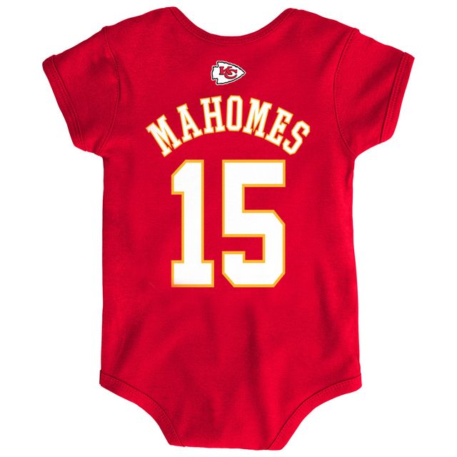 Youth Kansas City Chiefs Patrick Mahomes Red Mainliner Player Name & Number  T-Shirt