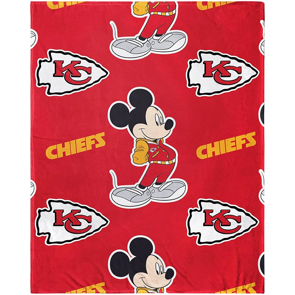 Northwest x Disney Kansas City Chiefs Mickey Hugger Pillow & Silk Touch Throw Set