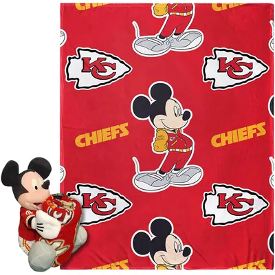 Northwest x Disney Kansas City Chiefs Mickey Hugger Pillow & Silk Touch Throw Set